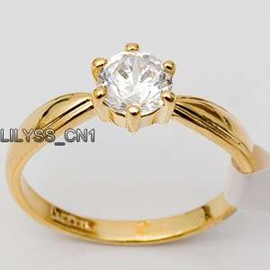 0.70 ct Simulated Diamond 18K GP CZ Ring 023RG Sz 8
