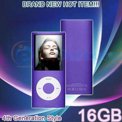 16GB 1.8" 4th Gen MP3 MP4 FM USB Player Video M4i16