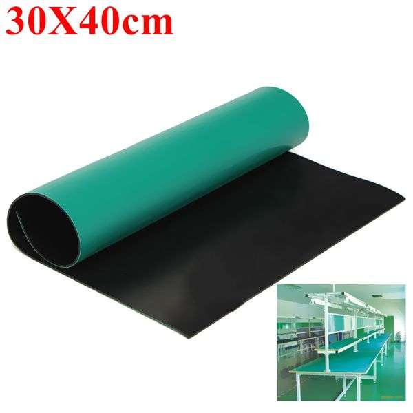 Green Desktop Anti Static ESD Grouding Mat 30x40cm For Electronics Repair