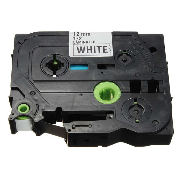 Black on White Label Tape For Brother P-Touch Label Maker 12mm TZ 231