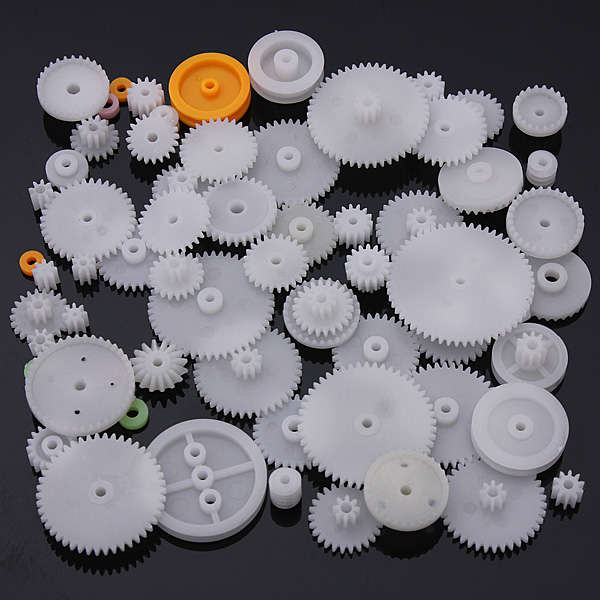 64 Type Plastic Crown Gear Single Double Reduction Gear Worm Gear