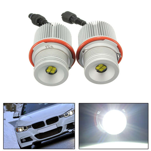 40W LED Angel Eyes Halo Ring Marker Light Error Free For BMW E39 E60