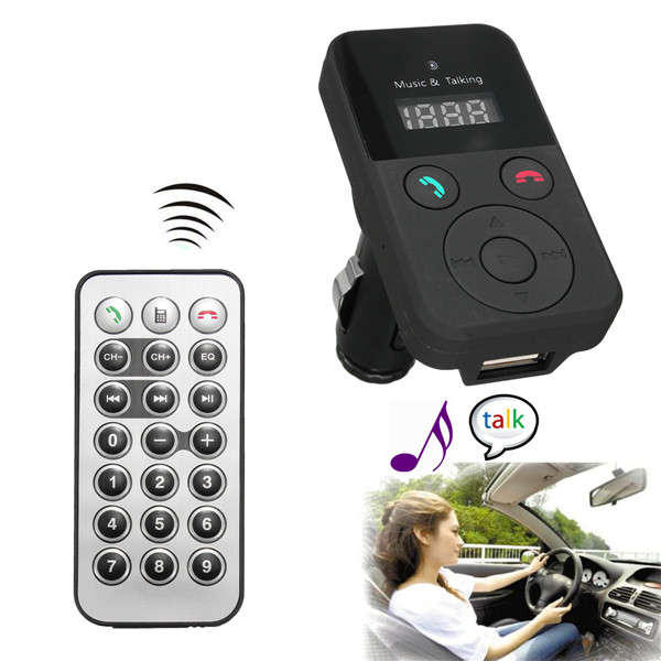 LCD Car Kit FM Transmitter USB Charger TF MP3 Wireless Handsfree Mic