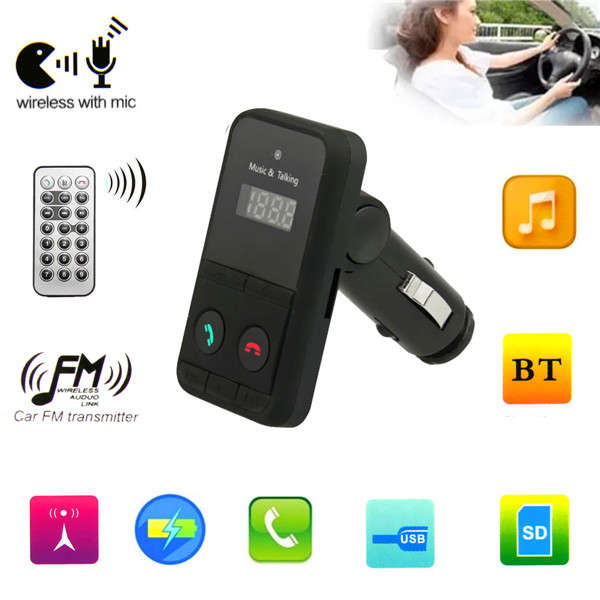 Wireless Bluetooth Car Kit SD USB MP3 Player FM Transmitter Modulator *Free Shipping*