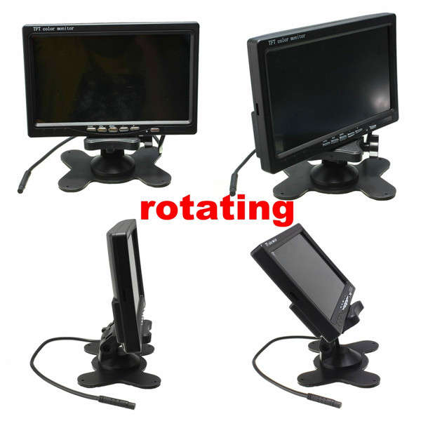 7 inch LCD Monitor + IR 18LED Reverse Backup Camera Rearview Kit For Truck Bus RV