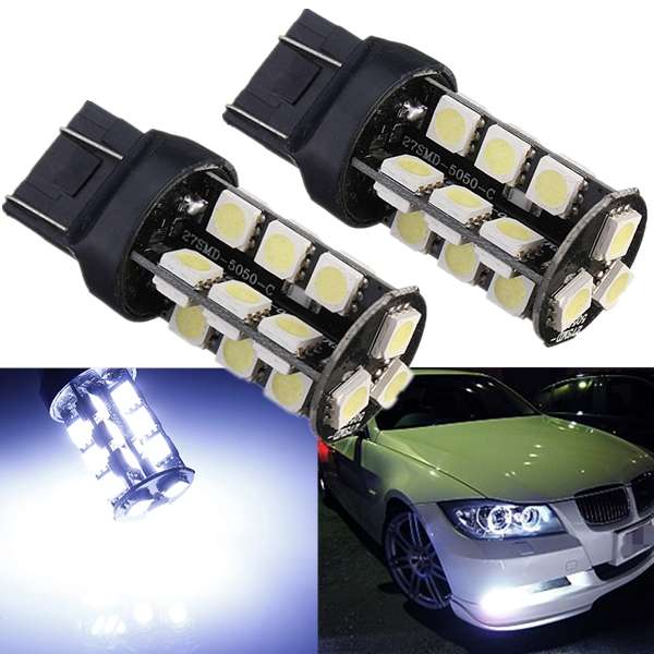 2 x T20 7443 Canbut Error Free 27 SMD 5050 LED Signal Light Bulbs