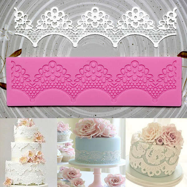 Plum flower Fondant Mold Cake Lace Decoration Silicone Sugercraft