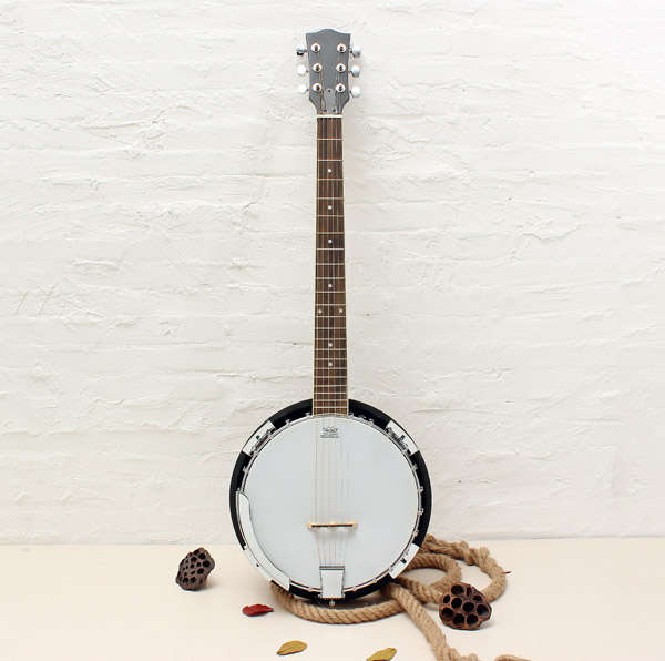 6-string Banjo Exquisite Professional Sapelli Notopleura Wood Alloy