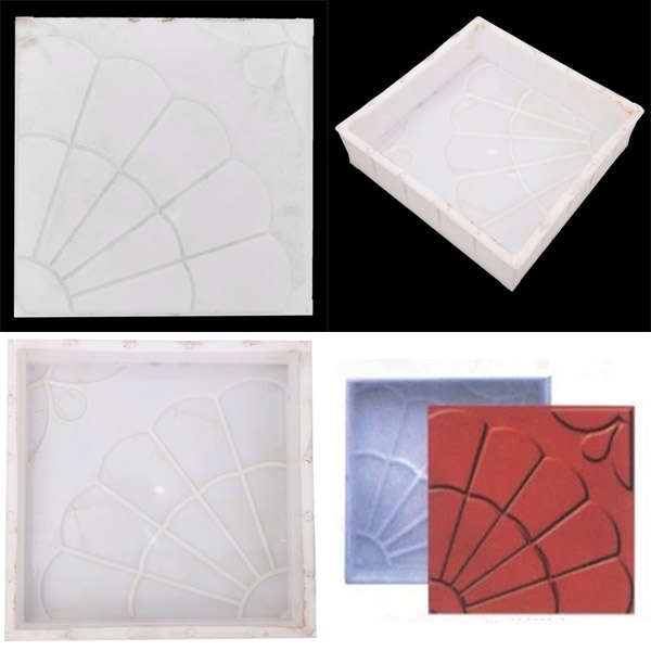 Sector Shape Garden DIY Walking Path Maker Plastic Cement Brick Mold