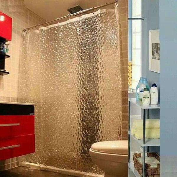Waterproof Water Cube Pattern Thicker Bath Shower Curtain