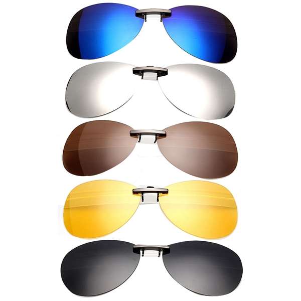 Polarized Clip On Sunglasses Sun Glasses Driving Night Vision Lens