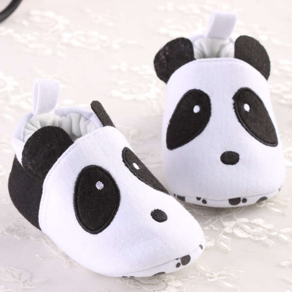 Baby Toddler Panda Elastic Soft Soled Cotton Crib Shoes