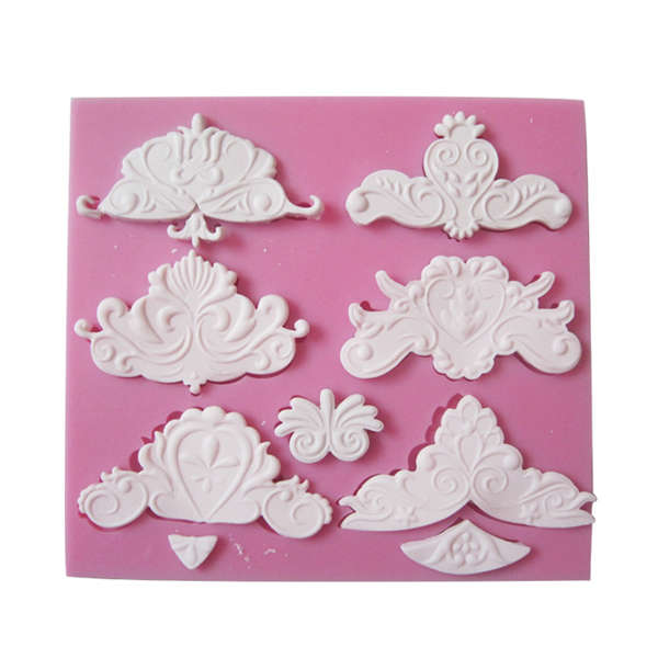 Euro Style Relief Silicone Fondant Mold Polymer Clay Mould