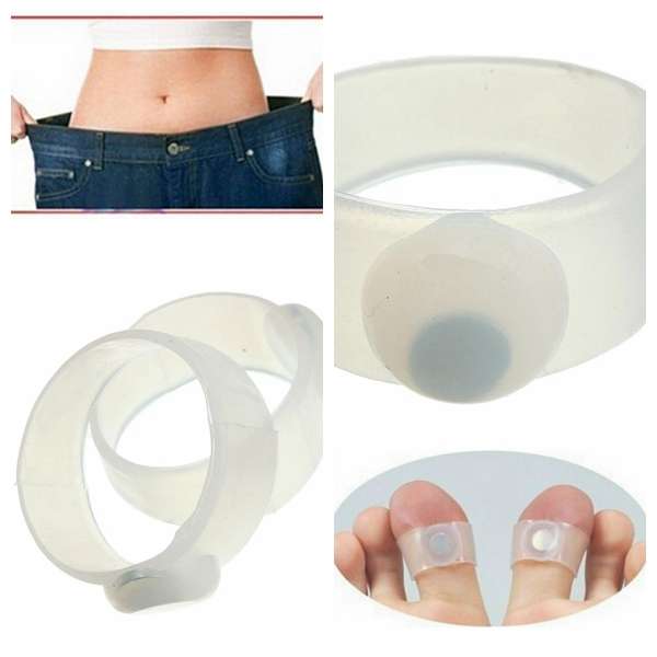 2Pcs Magnetic Silicon Toe Ring Slimming Loss Weight Massager