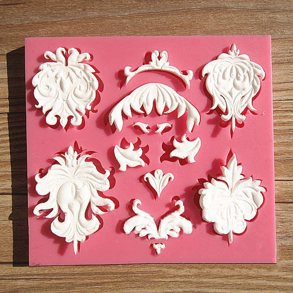 Palace Flame Relief Silicone Fondant Mold Gum Paste Mould