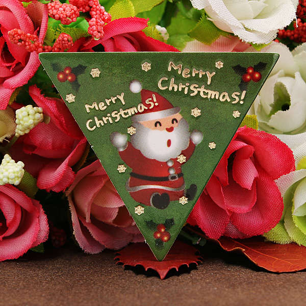 50Pcs Christmas Cake Decoration Cupcake Cake Insert Card