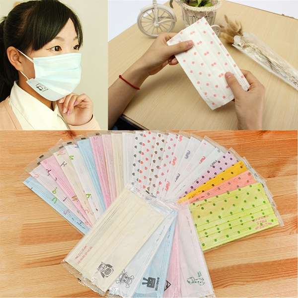 Disposable Ear Loop Non Woven Salon Mouth Flu Face Mask