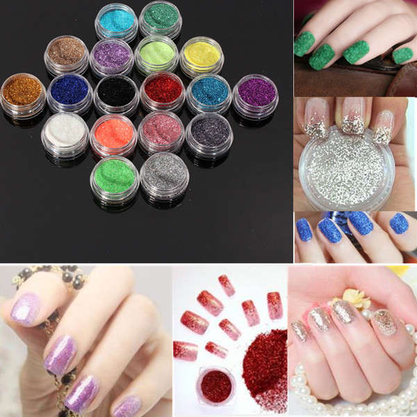 18 Colors Shiny Glitter Powder Dust Nail Art Manicure DIY Decoration