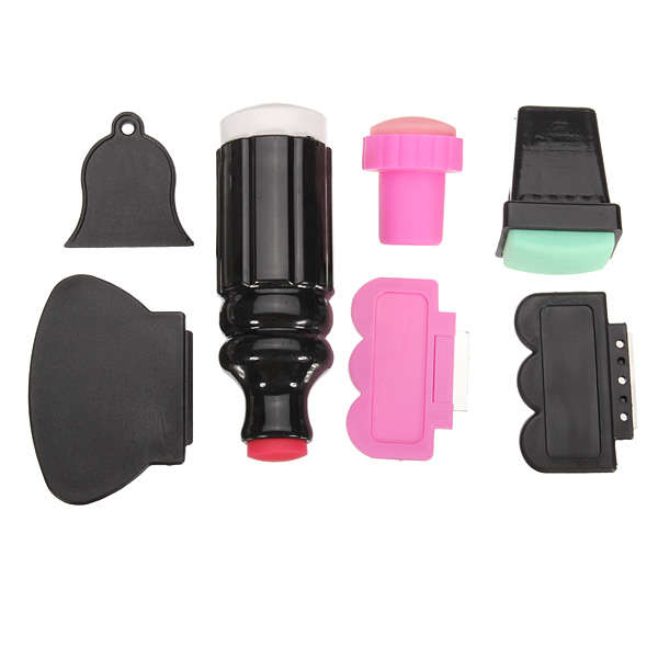 7pcs Silicone Nail Art Stamp Scraper Set Manicure Tool