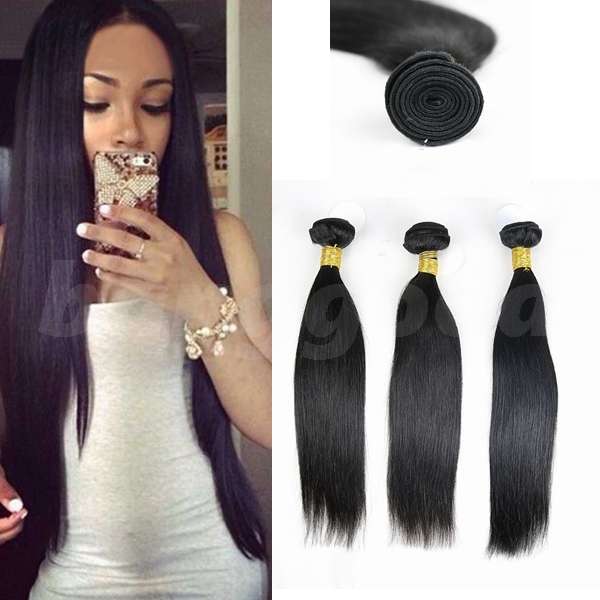 6A Grade Brazilian Virgin Unprocessed Straight 100% Real Human Hair Extension
