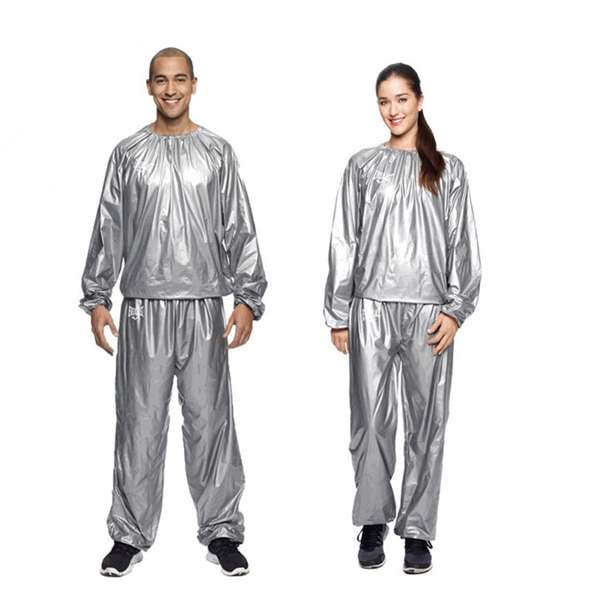 Unisex PVC Sweat Sauna Suit Cloth Lose Weight Slimming Fitness