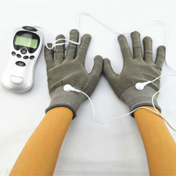 A Pair Of Electrode Gloves For Acupuncture Digital Therapy