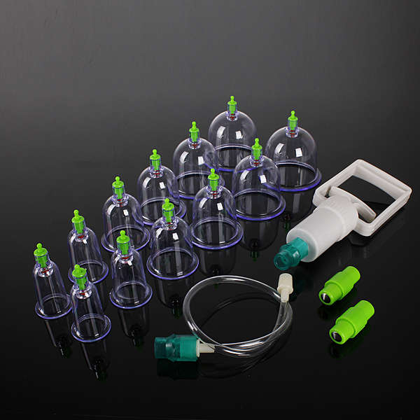 12 Body Cupping Healthy Kit +6 Therapy Massager Magnets Set