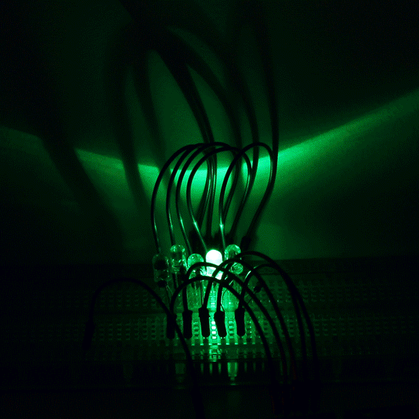 500Pcs 5 Colors 5mm F5 Ultra Bright Round LED Diode Kit Red / Green / Blue / Wh