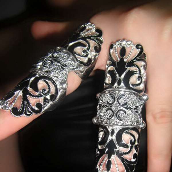 Punk Vintage Hollow Butterfly Joint Knuckle Adjustable Finger Ring