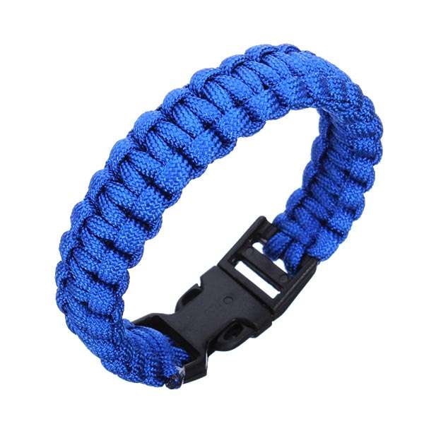 Braided Paracord Survival Bracelet Plastic Buckle Bracelet