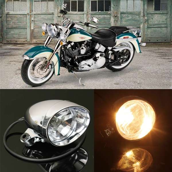 Motorcycle Front Headlight Lamp For Harley Honda Yamaha Suzuki Kawasaki