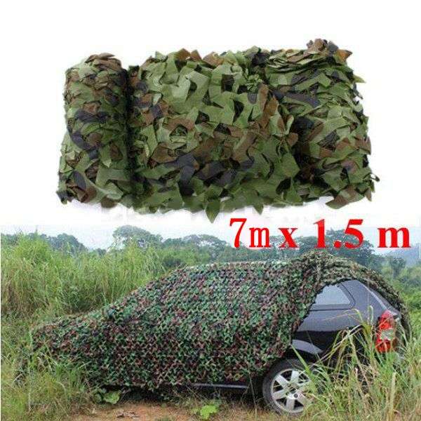 7X1.5m Woodland Camouflage Camo Net For Camping Military Photography