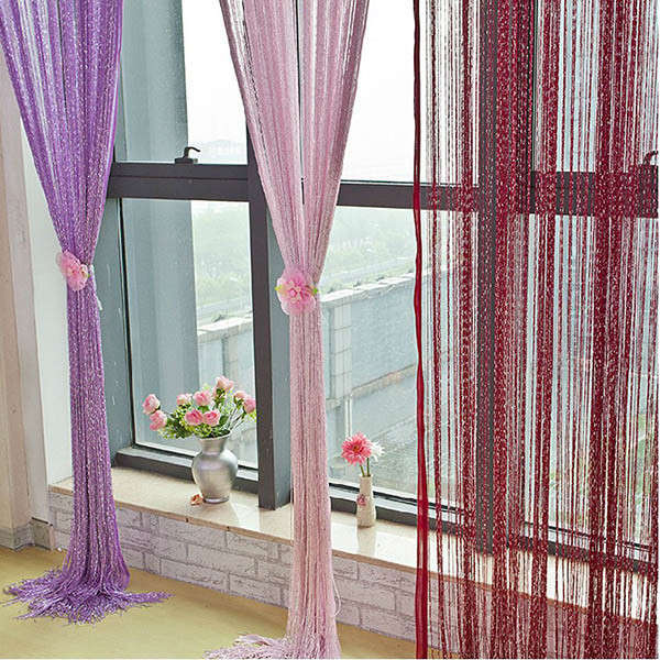 Glitter Tassel String Line Door Window Curtain Room Divider Screen Decor