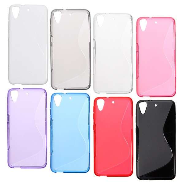 Ultra Thin S-Line Wave TPU Gel Clear Soft Back Case Cover For HTC Desire 626