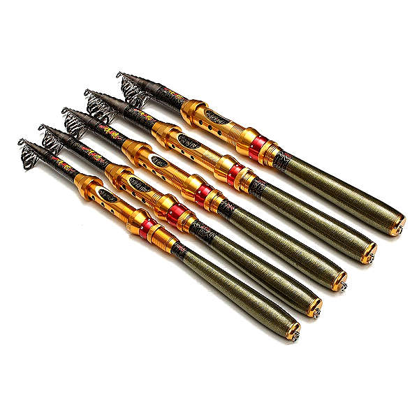 1.8m/2.1m/2.4m/2.7m/3m Portable Carbon Fiber Telescope Fishing Rod Spinning Pole