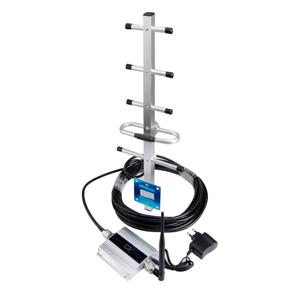 LCD Display High Gain GSM 980Mhz Signal Booster Amplifier with 20M Cable + Yagi Antenna