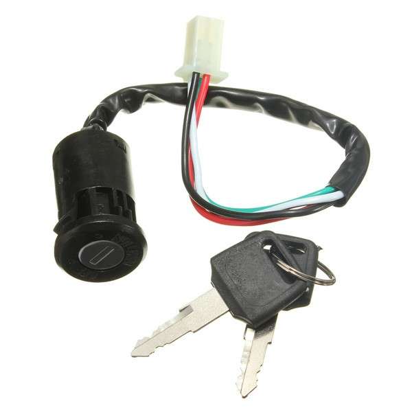 Universal Motorcycle Ignition Switch Motorbike 4 Wires With 2 Keys