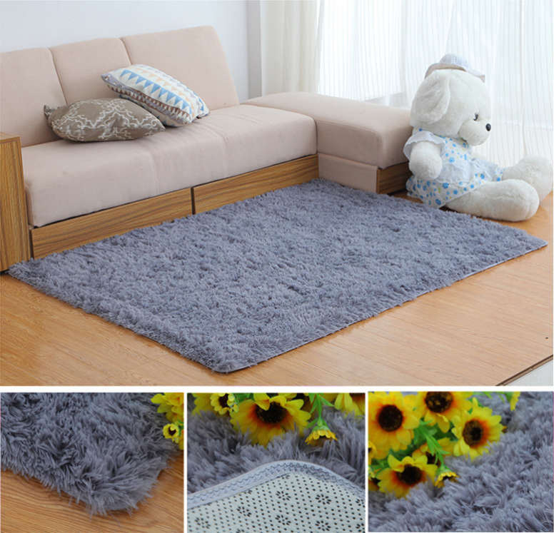 80x160cm Bedroom Living Room Soft Shaggy Anti Slip Carpet Absorbent Mat