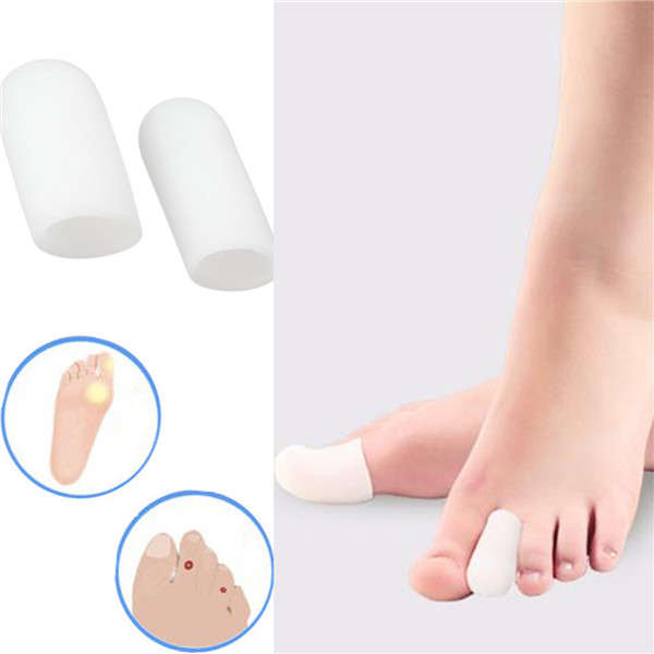 1 Pair Silicone Gel Foot Toe Protector Caps Pain Relief Hammer Feet Toe Separator Corrector