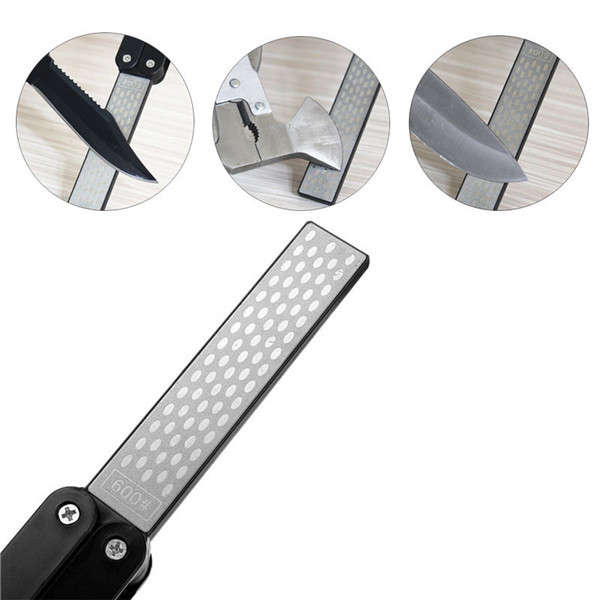 400&600 Grit Two Sided Sharpening Stone Diamond Outdoor Whetstone Knife Sharpener