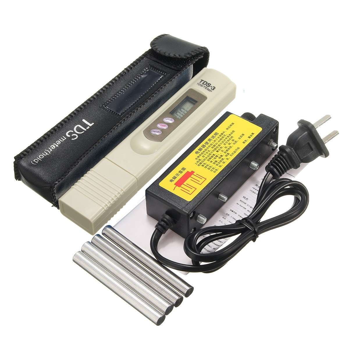 Digital TDS TEMP PPM Meter & 220V Water Electrolyzer Tester Filter Pen Stick
