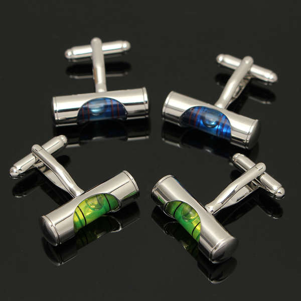 Men Gradienter Hourglass Cuff links Silver Business Wedding Party Gift Suit Shirt Sleeve Nail