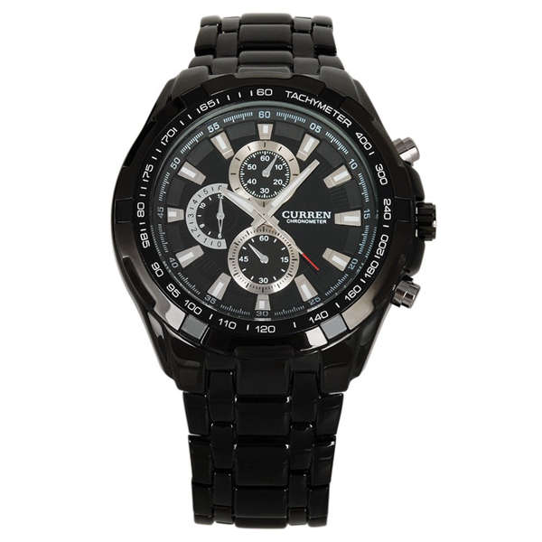 CURREN Mens Cool Stainless Steel Band Quartz Watch