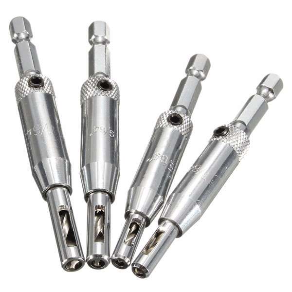 Door Hinge Woodworking Hole Saw Drill Hex Shaped Positioning Drilling Tool Core Drill Bit