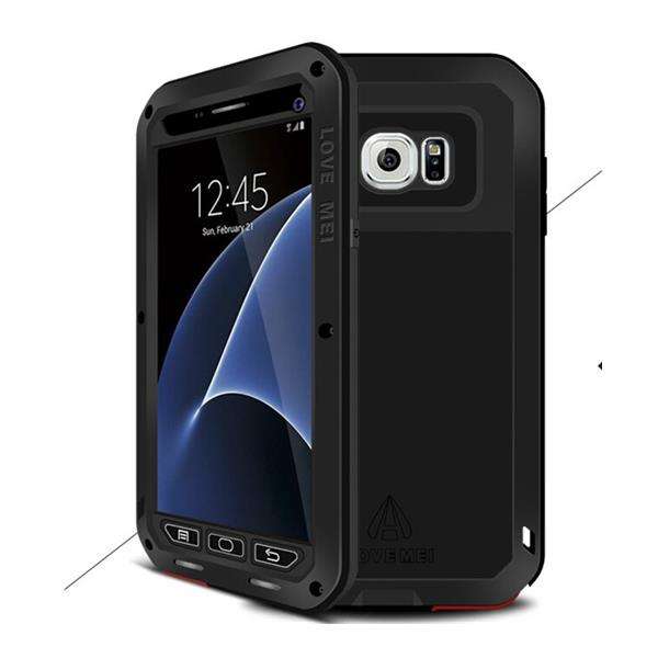 Love Mei Shockproof Aluminum Tempered Glass Case for Samsung Galaxy S7
