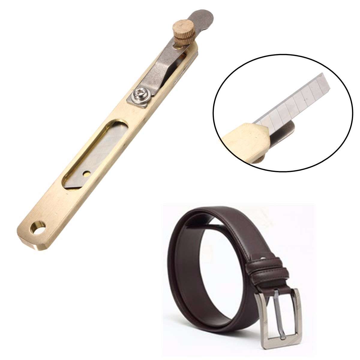 Leather Craft Tool  Copper Stainless Steel Positioning Line Belt Cutter