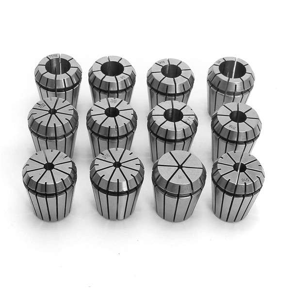 12pcs ER32 Chuck Collet 1/8 to 3/4 Inch Spring Collet Set For CNC Milling Lathe Tool