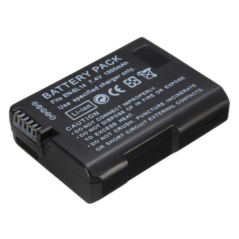1500mAh 7.4V Original EN-EL14a Rechargeable Battery for Nikon DF D5300 D5200 D5100 D3300