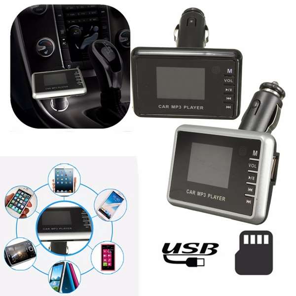 Car MP3 Player FM Transmitter Modulator Wireless LCD USB TF SD Card Remote Control