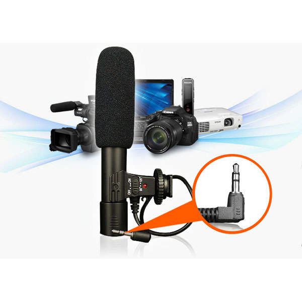 MIC-01 3.5mm Stereo Digital Studio Microphone Shotgun Recording For Canon Nikon Pentax DSLR Camera